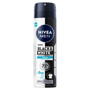 212743 NIVEA DEZODORANT MEN SPRAY 150ML BLACK&WHITE INVISIBLE FRESH 5900017055671