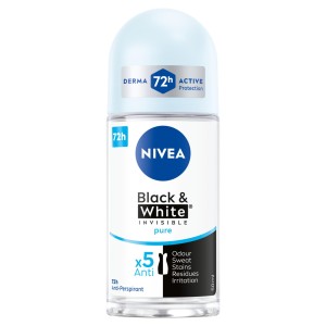 NIVEA DEZODORANT WOMEN ROLL-ON 50ML BLACK&WHITE INVISIBLE PURE