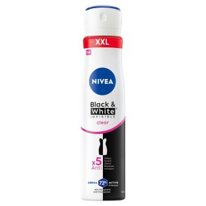 182737 NIVEA DEZODORANT WOMEN SPRAY 250ML BLACK&WHITE INVISIBLE CLEAR 4005808730704