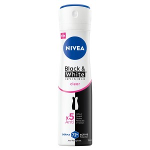 171328 NIVEA DEZODORANT WOMEN SPRAY 150ML BLACK&WHITE INVISIBLE CLEAR 4005808729685