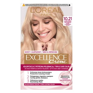 15665 LOREAL EXCELLENCE FARBA KOLORYZUJĄCA  10.21 BARDZO BARDZO JASNY PERŁOWY BLOND 3600010022633