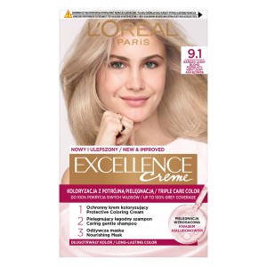 15663 LOREAL EXCELLENCE FARBA KOLORYZUJĄCA   9.1  BARDZO JASNY POPIELATY BLOND 3600010022602