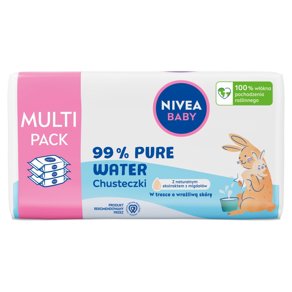 402075 NIVEA BABY CHUSTECZKI NAWILŻANE DLA DZIECI (57)X3 99% PURE WATER # 5900017090528