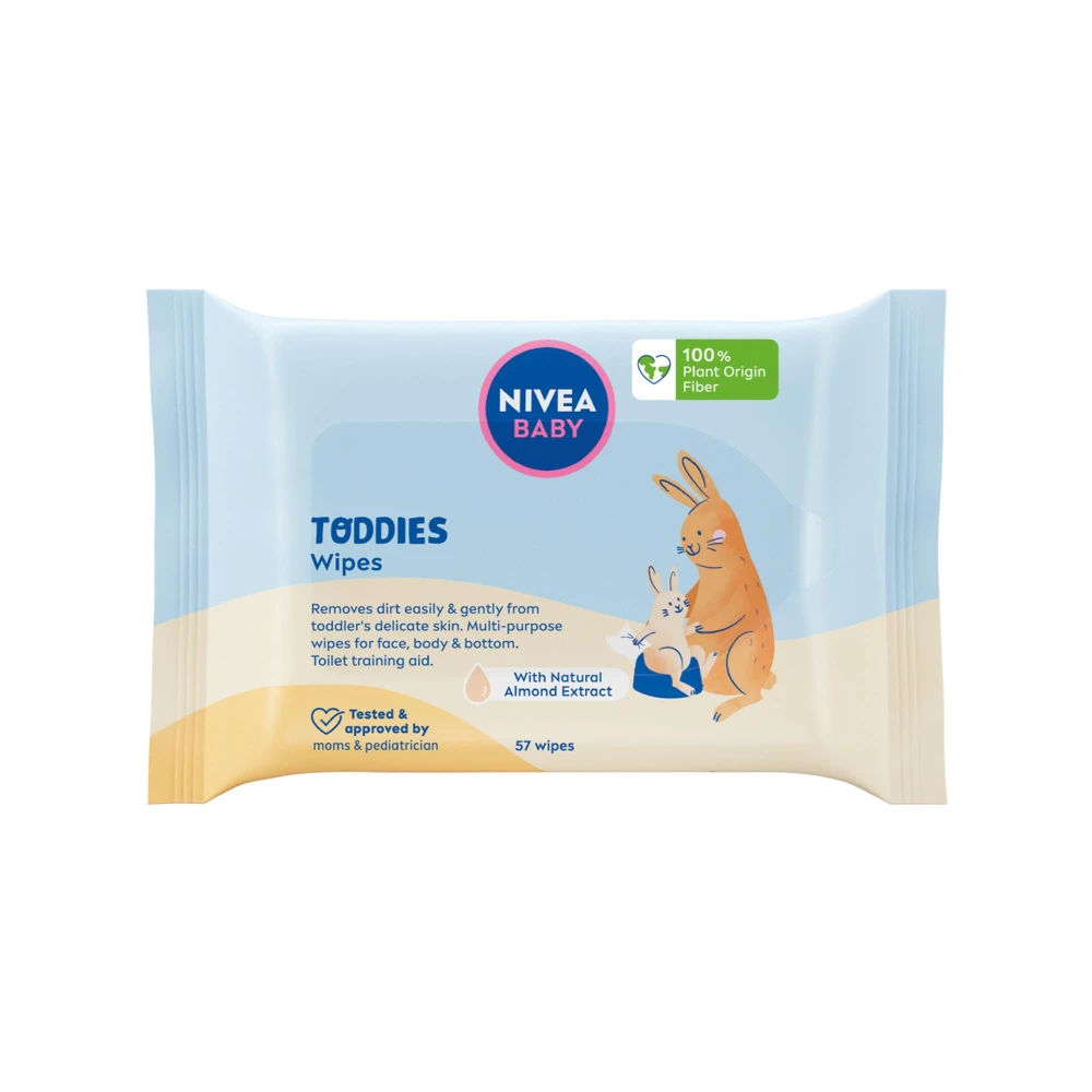 296543 NIVEA BABY CHUSTECZKI NAWILŻANE DLA DZIECI 57 SZT. TODDIES 9005800369235