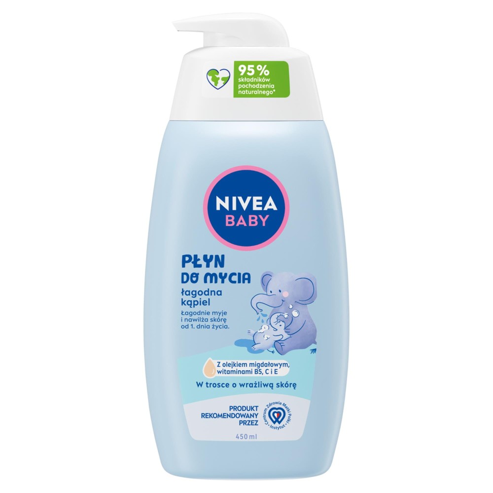 296540 NIVEA BABY PŁYN DO MYCIA CIAŁA 450ML ŁAGODNA KĄPIEL 5900017090467