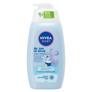 NIVEA BABY ŻEL DO MYCIA CIAŁA I WŁOSÓW 500ML 2W1
