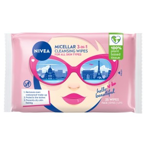 265242 NIVEA CHUSTECZKI NAWILŻANE DO DEMAKIJAŻU (25) MICELARNE 3W1 9005800340180