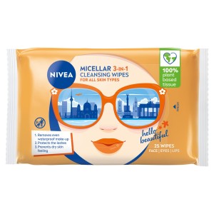 265242 NIVEA CHUSTECZKI NAWILŻANE DO DEMAKIJAŻU (25) MICELARNE 3W1 9005800340180
