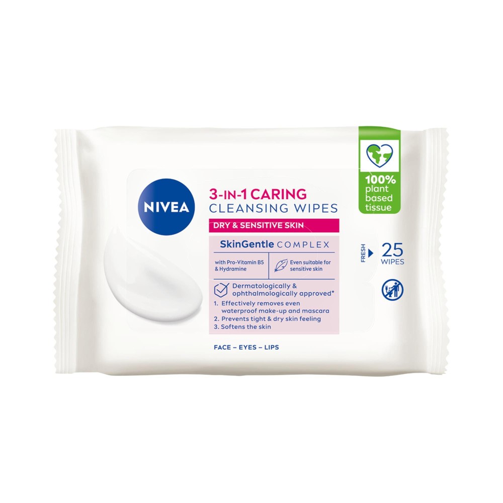 261534 NIVEA CHUSTECZKI NAWILŻANE DO DEMAKIJAŻU 25 SZT. SUCHA 4005808561179