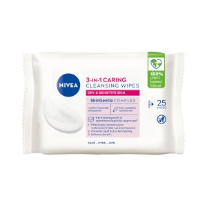 NIVEA CHUSTECZKI NAWILŻANE DO DEMAKIJAŻU 25 SZT. SUCHA