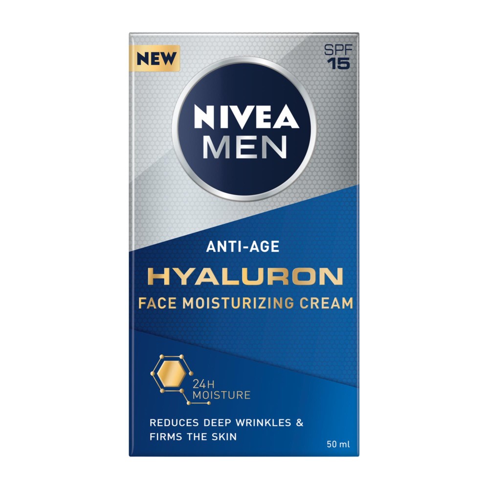 258550 NIVEA MEN KREM DO TWARZY 50ML ANTI-AGE HYALURON 9005800340883