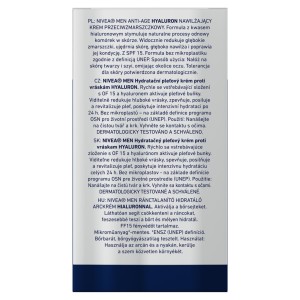 258550 NIVEA MEN KREM DO TWARZY 50ML ANTI-AGE HYALURON 9005800340883