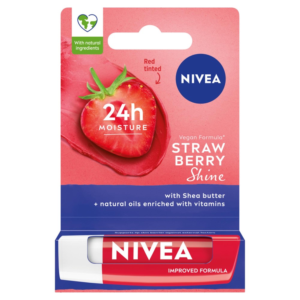 290902 NIVEA POMADKA OCHRONNA STRAWBERRY SHINE 9005800362977