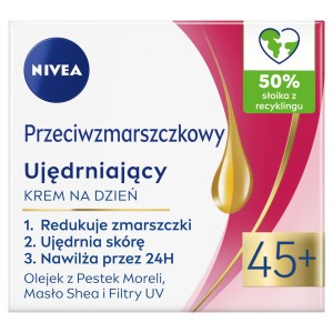 293205 NIVEA PRZECIWZMARSZCZKOWY UJĘDRNIAJĄCY 45+ KREM DO TWARZY 50ML DZIEŃ SPF15 5900017091136