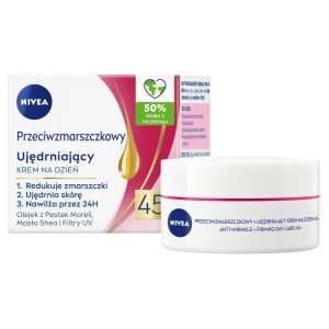 293205 NIVEA PRZECIWZMARSZCZKOWY UJĘDRNIAJĄCY 45+ KREM DO TWARZY 50ML DZIEŃ SPF15 5900017091136