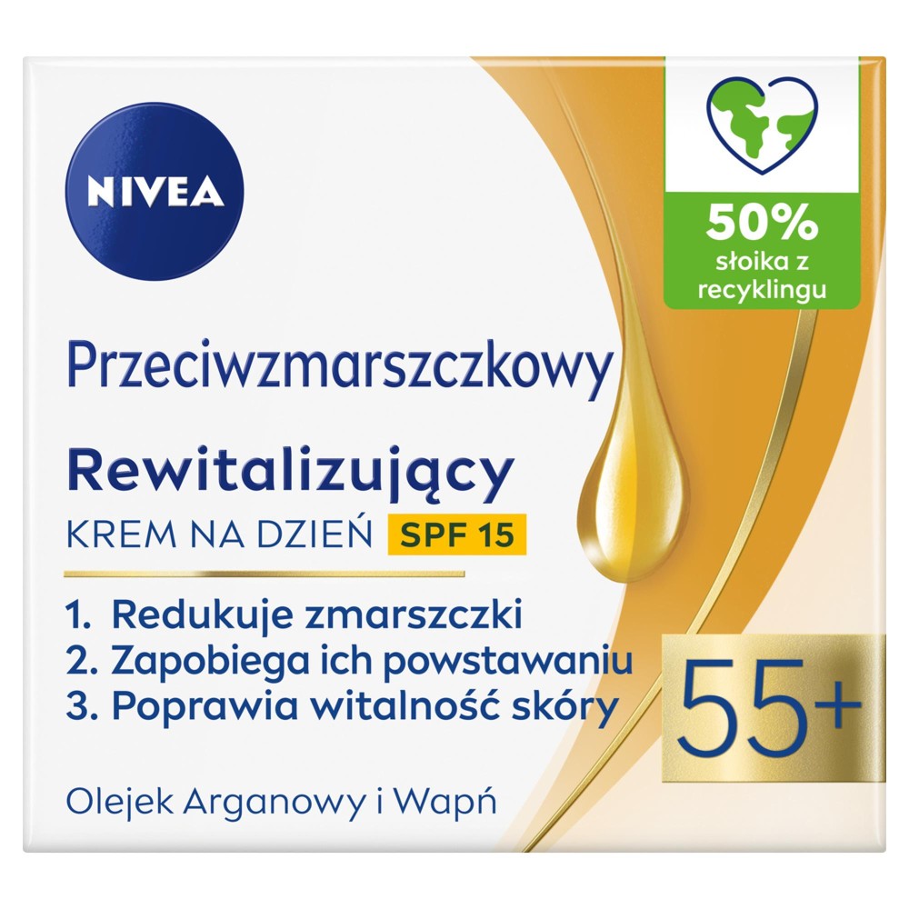 289593 NIVEA PRZECIWZMARSZCZKOWY+REWITALIZUJĄCY 55+ KREM DO TWARZY 50ML DZIEŃ SPF15 5900017091167