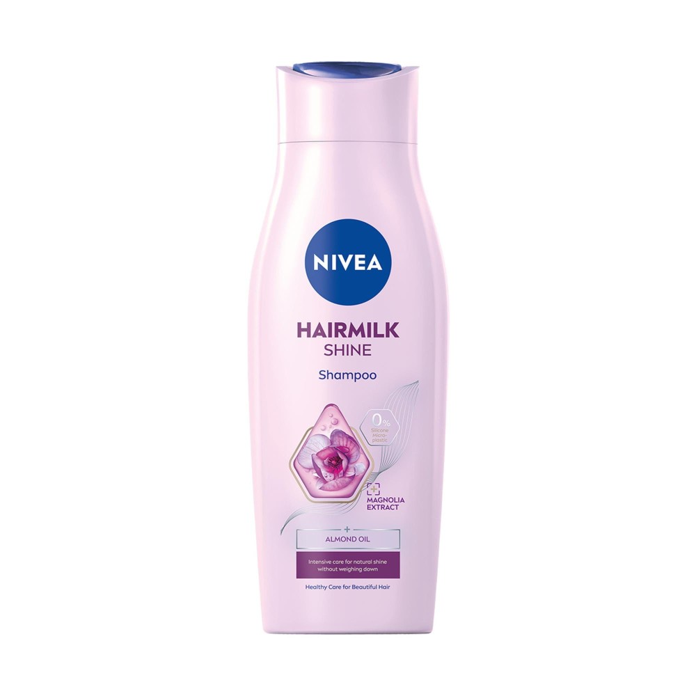 269712 NIVEA SZAMPON DO WŁOSÓW 400ML HAIR MILK NATURAL SHINE WŁOSY MATOWE,ZMĘCZONE 5900017063911