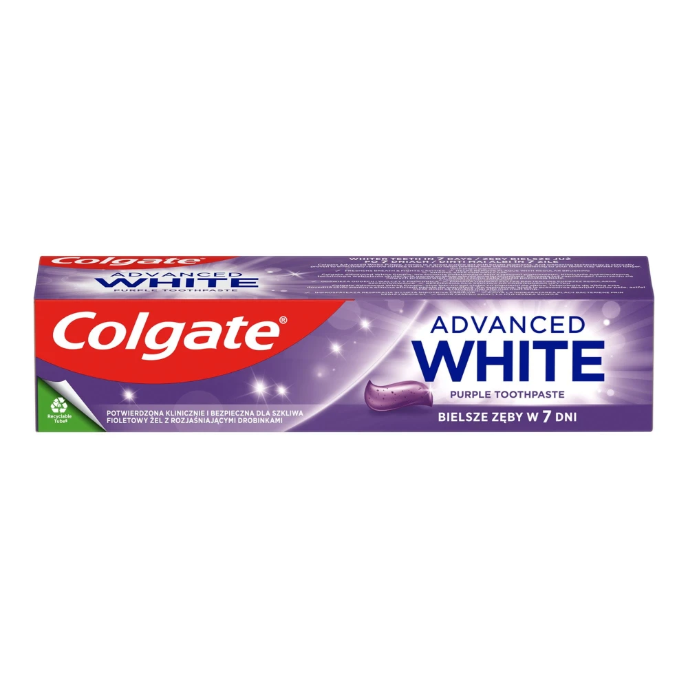 418498 COLGATE PASTA DO ZĘBÓW  75ML ADVANCED WHITE PURPLE 8718951702462