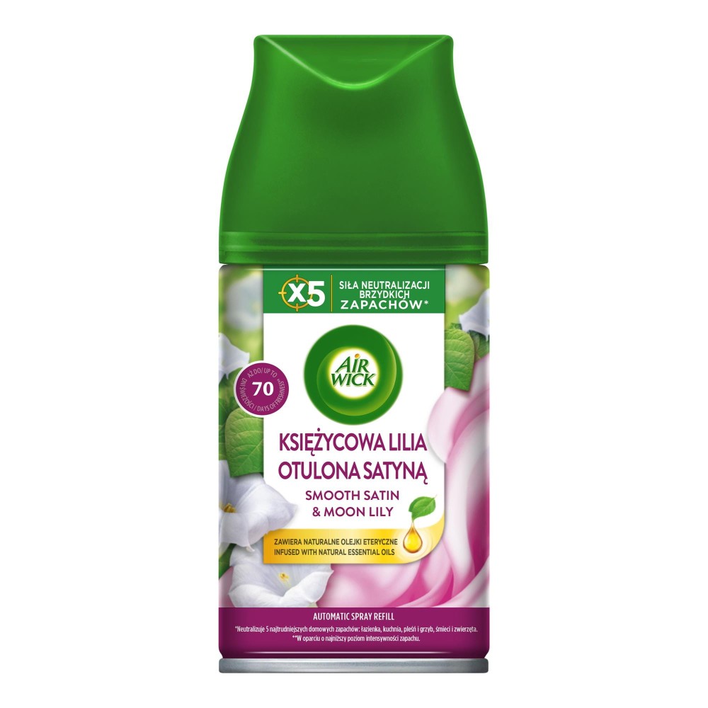 121662 AIR WICK ODŚWIEŻACZ FRESHMATIC ZAPAS KSIĘŻYCOWA LILIA OTULONA SATYNĄ/SMOOTH SATIN&MOON LILY 5900627047219