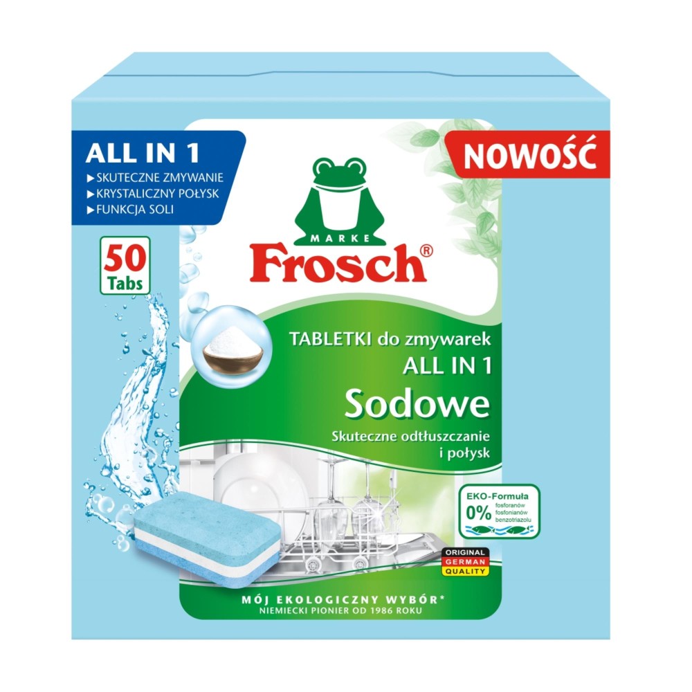 420686 FROSCH TABLETKI DO ZMYWAREK ALL IN 1 50 SODOWE 4009175969958