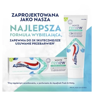 410576 AQUAFRESH PASTA DO ZĘBÓW  75ML WHITE RENEW DEEP CLEAN 5054563234308