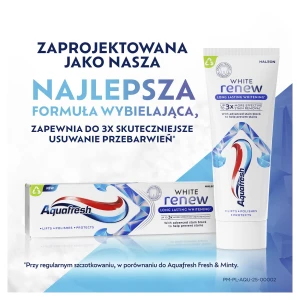 410578 AQUAFRESH PASTA DO ZĘBÓW  75ML WHITE RENEW LONG LASTING WHITENING 5054563237088