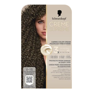 CREME SUPREME FARBA KOL 6-16 CHŁODNY POPIELATY CIEMNY BLOND/COOL ASH DARK BLONDE
