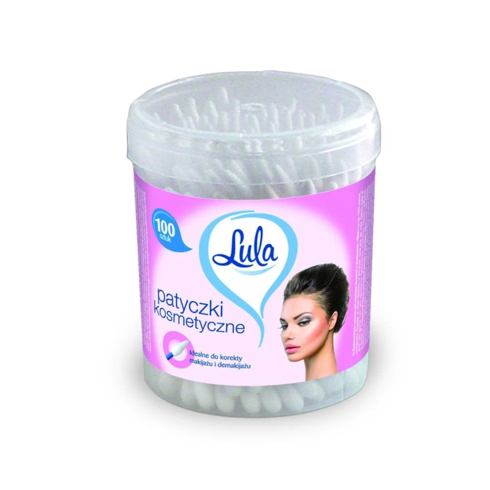 299414 LULA PATYCZKI KOSMETYCZNE W PUDEŁKU 100 SZT. KOREKTA MAKIJAŻU I DEMAKIJAŻ 5903936021512