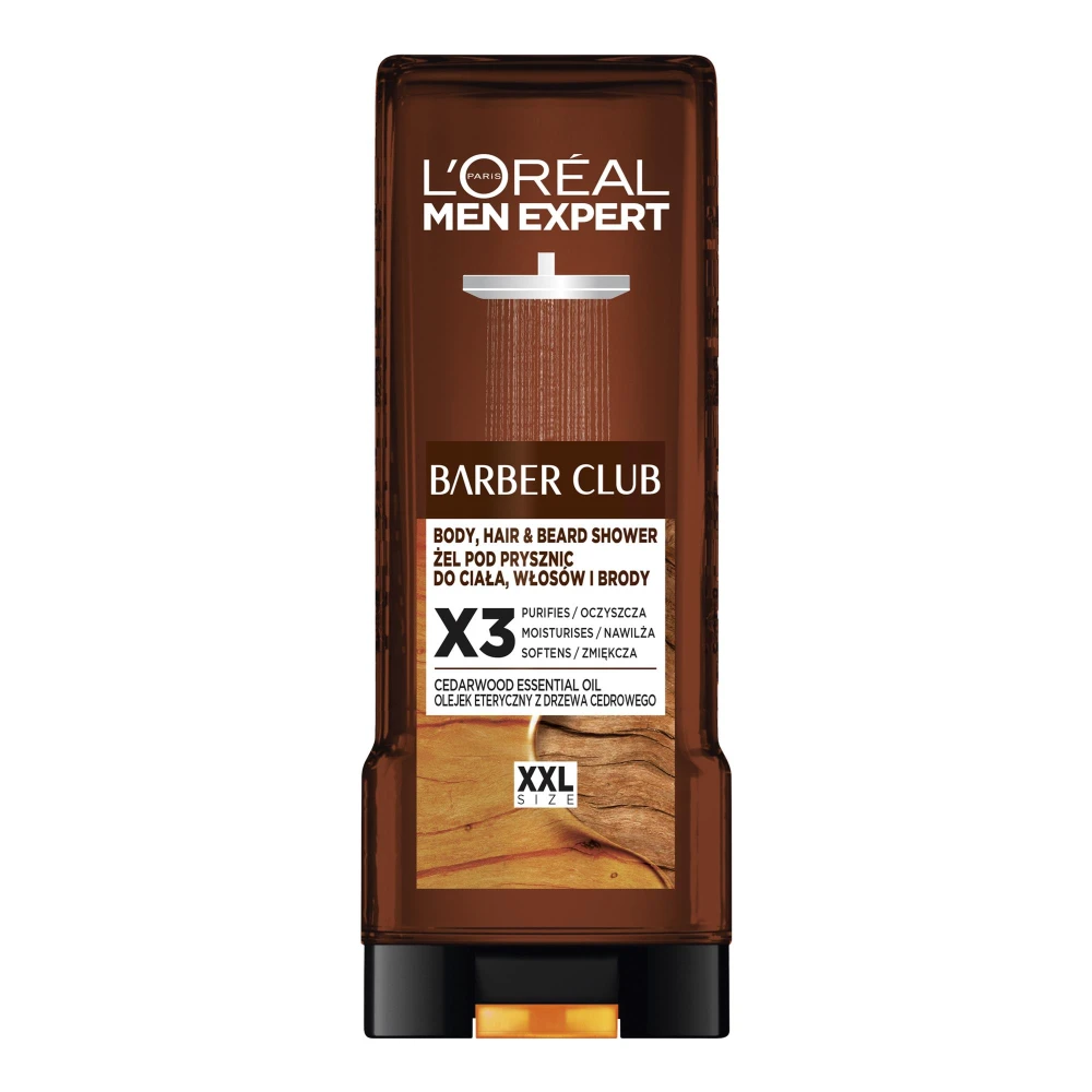 413877 MEN EXPERT BARBER CLUB ŻEL POD PRYSZNIC 400ML DO CIAŁA,WŁOSÓW I BRODY 3600524227593