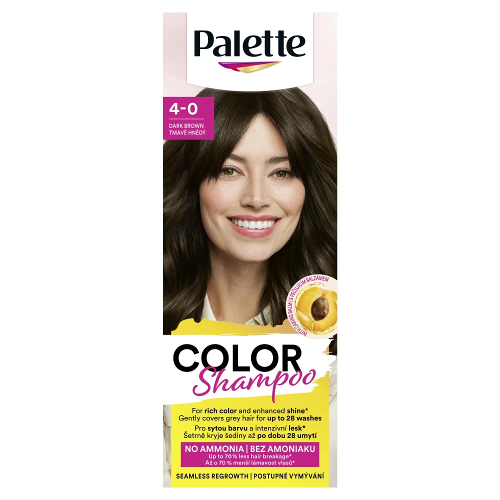 420203 PALETTE COLOR SHAMPOO SZAMPON KOL 4-0 CIEMNY BRĄŻ/DARK BROWN 9000101735017
