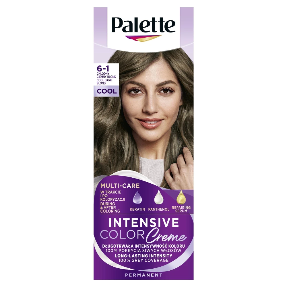 419227 PALETTE INTENSIVE COLOR CREME FARBA KOL 6-1 POPIELATY CIEMNY BLOND 9000101768701