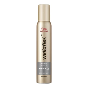 WELLAFLEX PIANKA DO WŁOSÓW 200ML SHINY HOLD ULTRA STRONG HOLD 5