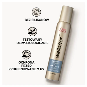 WELLAFLEX PIANKA DO WŁOSÓW 200ML INSTANT VOLUME BOOST STRONG HOLD 3 8699568534243 - zdjęcie 6