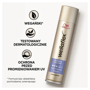 WELLAFLEX LAKIER DO WŁOSÓW 75ML 2nd DAY VOLUME EXTRA STRONG 4 8699568534298 - zdjęcie 6