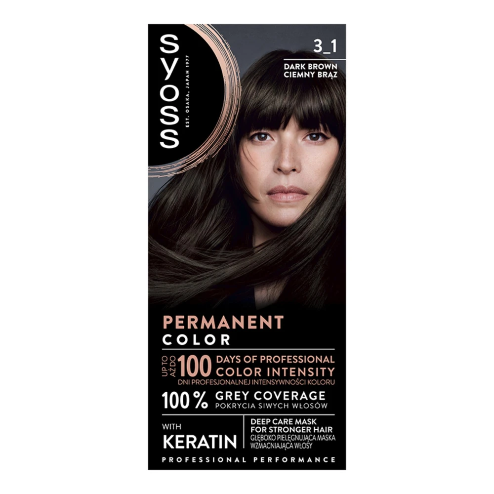 SYOSS FARBA KOLORYZUJĄCA 3-1 DARK BROWN. KOLOR CIEMNY BRĄZ. 9000100632706