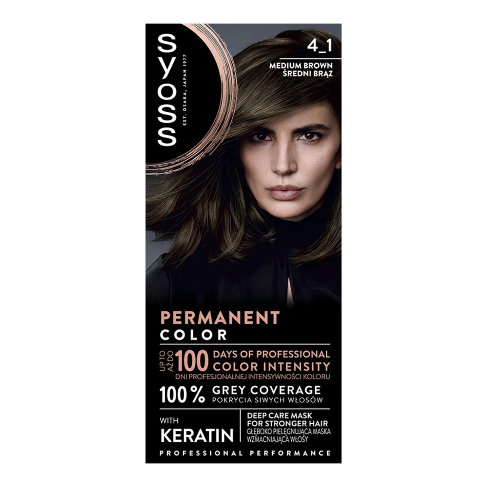 SYOSS FARBA KOLORYZUJĄCA 4-1 MEDIUM BROWN. KOLOR ŚREDNI BRĄZ. 9000100632744