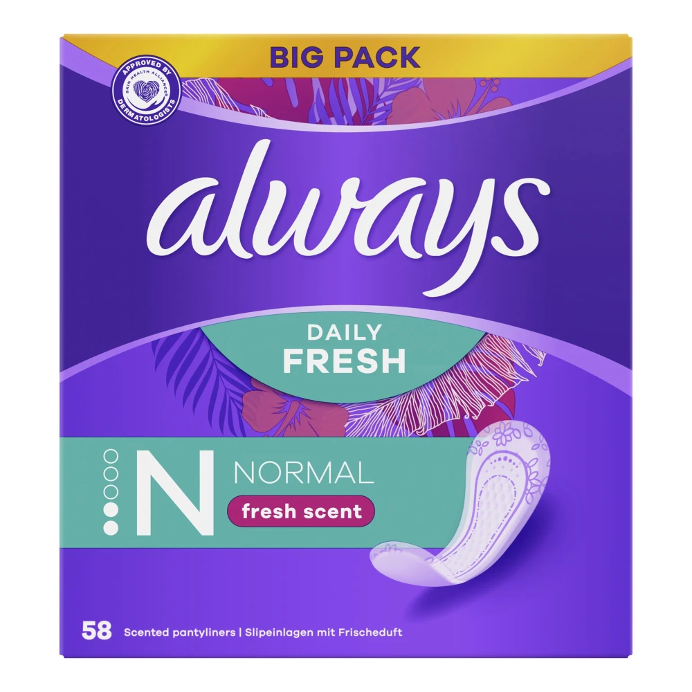 Always wkładki higieniczne normal fresh 58 szt. 4015400565574 4015400565574
