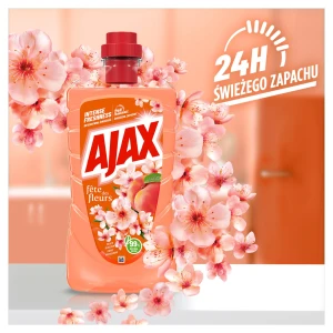 Ajax płyn do mycia uniwersalny 1l floral fiesta kwiat brzoskwini/peach blossom 8718951710245 - zdjęcie 4