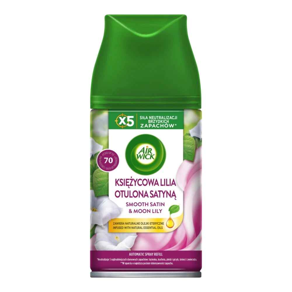 Air wick odświeżacz powietrza freshmatic zapas 250ml księżycowa lilia otulona satyną 8592326010594