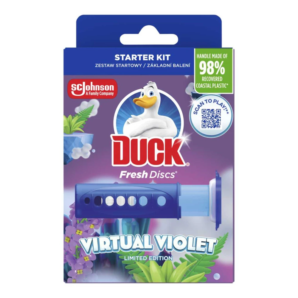 Duck krążek żelowy do wc fresh discs dozownik disc virtual violet 6 szt. 5000204369700