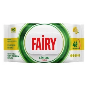 FAIRY CHUSTECZKI NAWILŻANE DO CZYSZCZENIA 100 SZT. LEMON