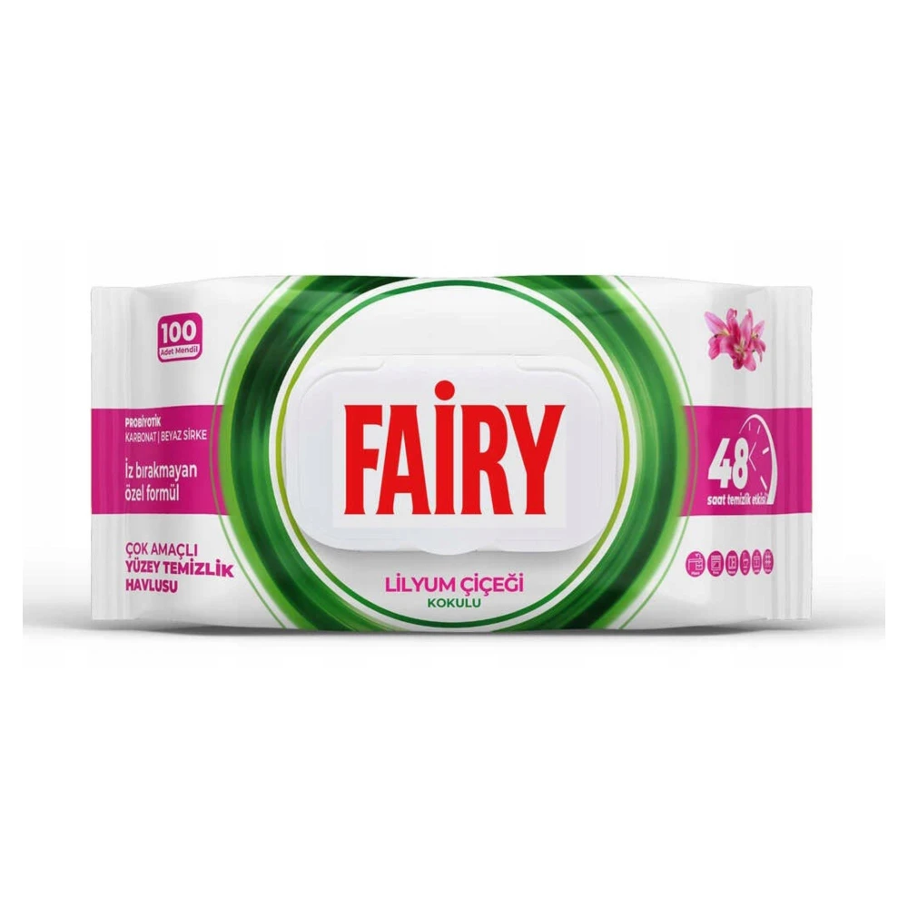 Fairy chusteczki nawilżane do czyszczenia 100 szt. lilia 8681554633122