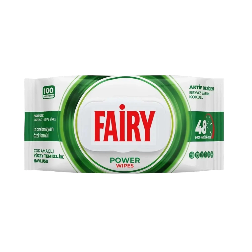 Fairy chusteczki nawilżane do czyszczenia 100 szt. power 8681554633108
