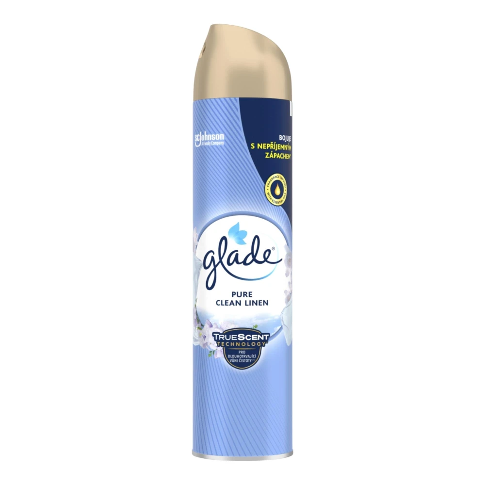 Glade odświeżacz powietrza spray 300ml pure clean linen 5000204771626