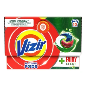 VIZIR KAPSUŁKI DO PRANIA +FAIRY EFEKT 10 SZT. KARTON BIAŁY