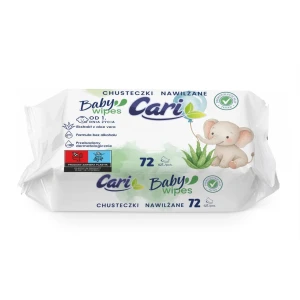 CHUSTECZKI NAWILŻANE DLA DZIECI 72 SZT. ALOE VERA CARI