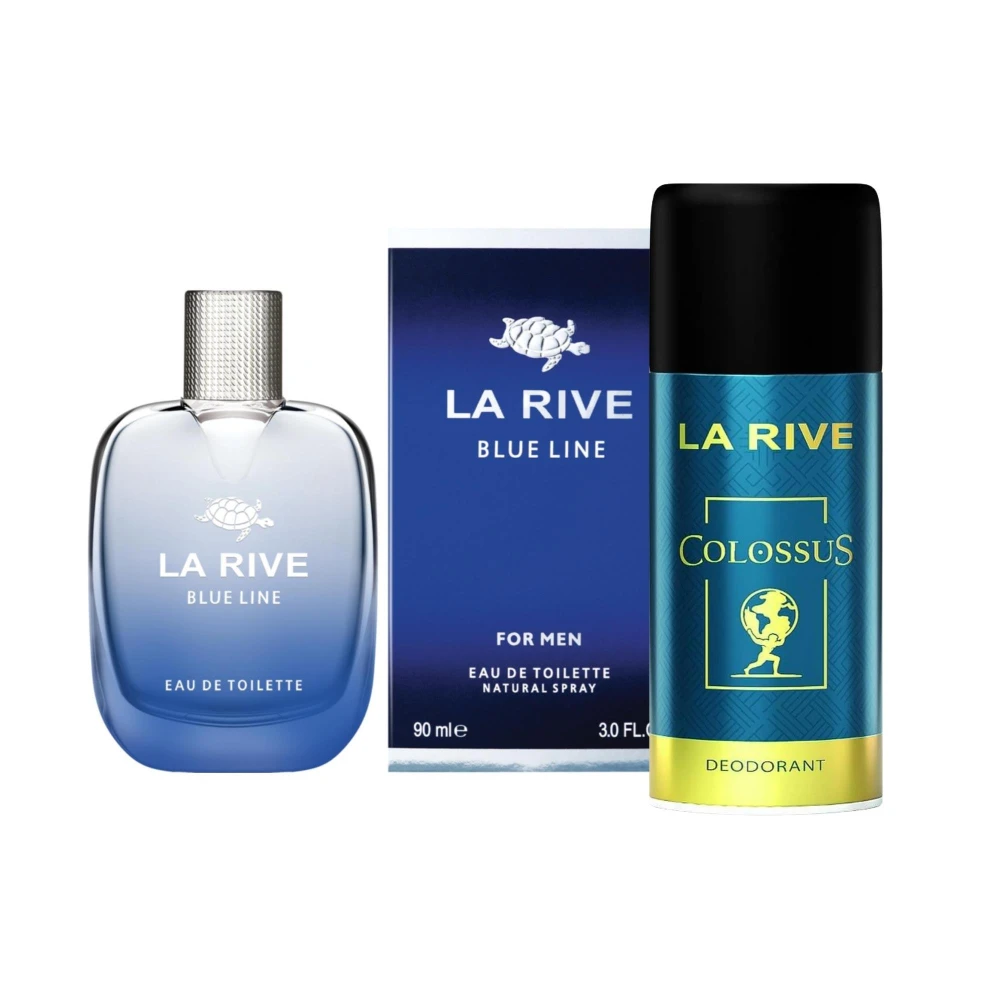 La rive men  woda toaletowa blue line  90 ml + prezent dezodorant colossus 106469000