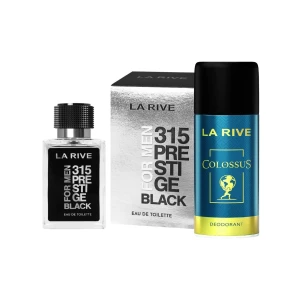 LA RIVE MEN WODA TOALETOWA 100ML 315 PRESTIGE BLACK + PREZENT DEZODORANT COLOSSUS