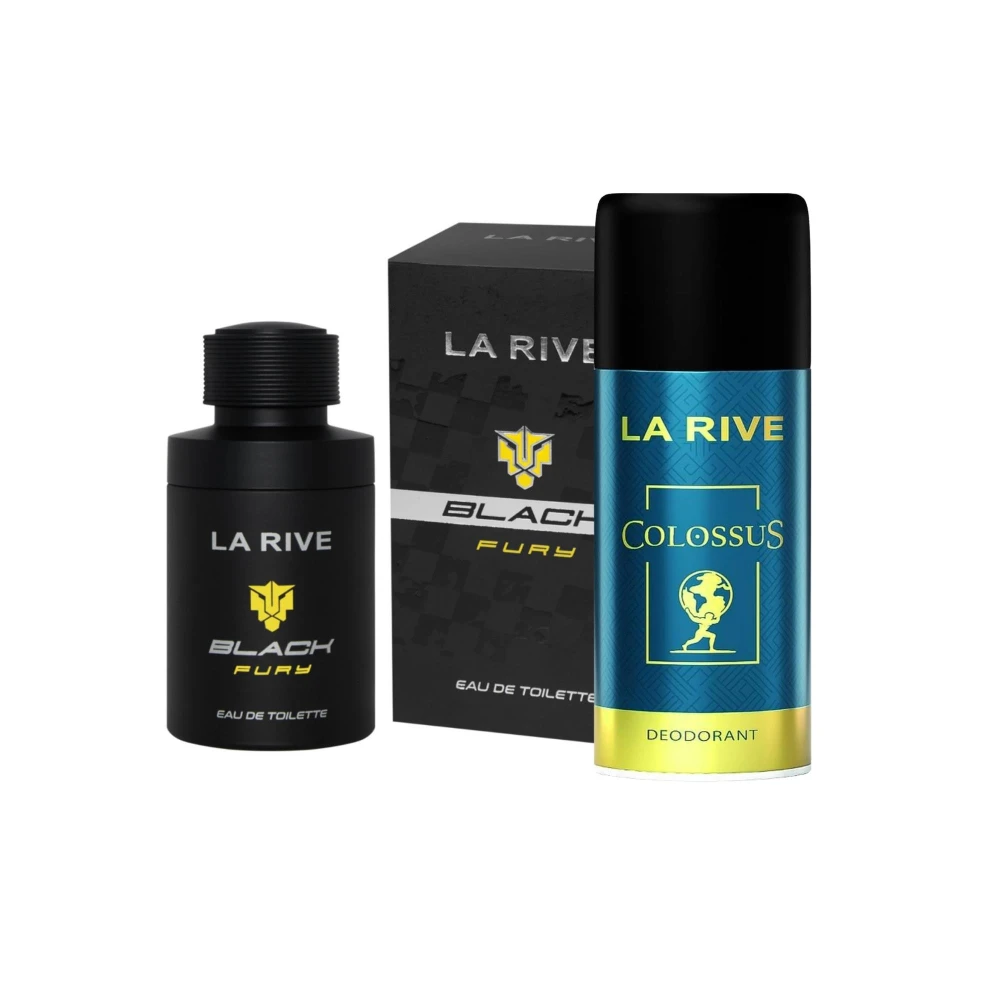 La rive men woda toaletowa 75ml black fury + prezent dezodorant colossus 288592000