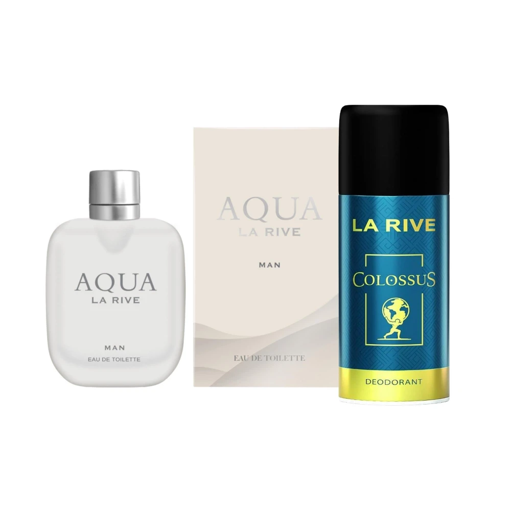 La rive men woda toaletowa 90ml aqua la rive + prezent dezodorant colossus 106463000
